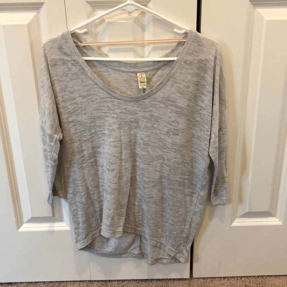 3/4 Sleeves Grey Top